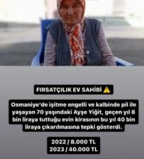 Osmaniye de işitme engelli ve kalbinde pil ile yaşayan 70