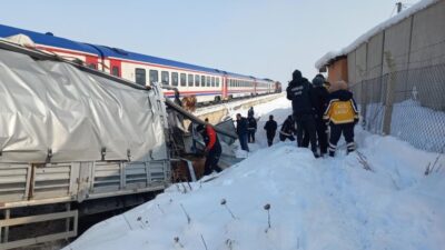 Muş merkeze bağlı Nurşin beldesinde büyükbaş yüklü Tır ile Tren