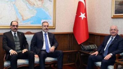 Milli Savunma Bakanı Yaşar Güler, Dışişleri Bakanı Hakan Fidan ve