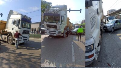 Bursa-Ankara caddesinde korkutan trafik kazası neyseki can kaybı yaşanmadı.