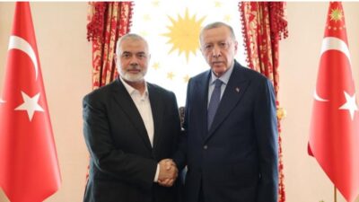 Cumhurbaşkanı Recep Tayyip Erdoğan, Hamas Siyasi Büro Başkanı İsmail Haniye