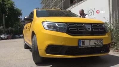 Bursa'da müşteri olarak bindiği taksiyle gezdikten sonra taksi şoförünü 20