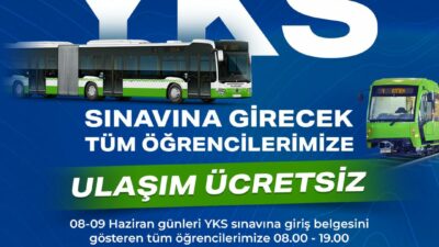 Bursa Büyükşehir Belediyesi sınava girecek üniversite gençlerine ulaşım kıyağı.
