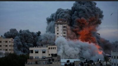 İsrail ordusunun Gazze Şeridi'nin ortasındaki Nusayrat Mülteci Kampı ile çeşitli