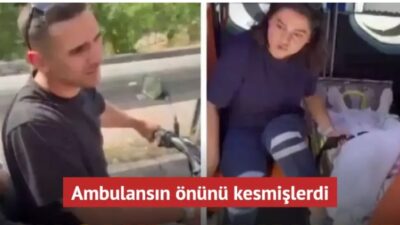 Kadıköy'de, seyir halindeki ambulansın önünü keserek içindeki hastayı kontrol eden
