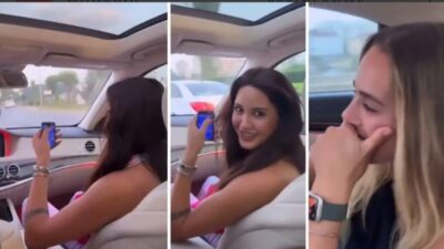 İçişleri Bakanı Ali Yerlikaya, Sahra Işık'ın paylaşım yaptığı çakarlı araçla