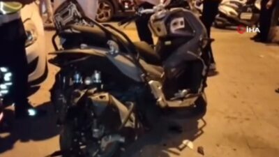 İstanbul Ataşehir'de alkollü bir sürücünün düğün salonunun önünde park halindeki