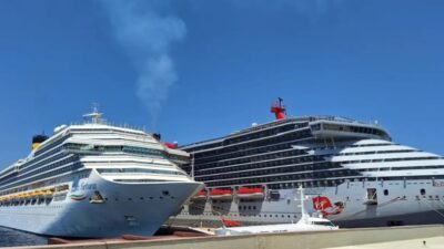 Muğla'nın Bodrum ilçesine İtalya ve İspanya bayraklı iki kruvaziyerle 5