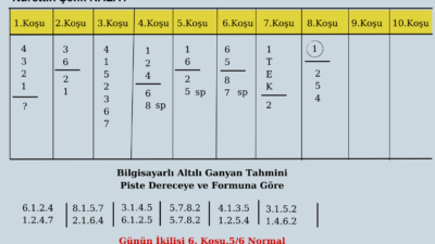 Antalya Cumartesi Yarış Tahmini.