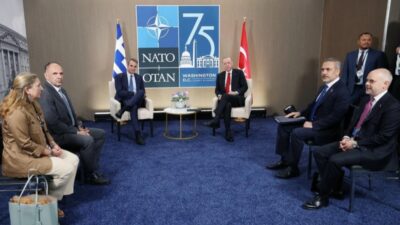 Cumhurbaşkanı Recep Tayyip Erdoğan, NATO Liderler Zirvesi kapsamında Yunanistan Başbakanı