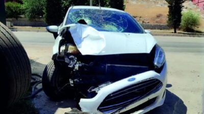 Elbistan ilçesinin Muhsin Yazıcıoğlu Bulvarı'nda otomobilin, elektrikli bisiklete çarpması sonucu