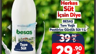 Herkes süt içsin’ diye BESAŞ’tan büyük indirim.
