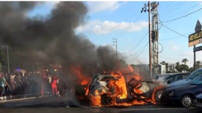 İsrail ordusuna ait hava araçlarının Lübnan'ın güneyindeki Sayda kentinde bir