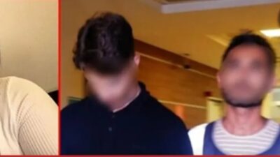 Edirne'de bir okul bahçesinde beş kişilik arkadaş grubu sohbet ederken