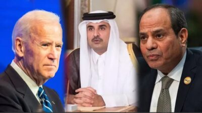 ABD Başkanı Joe Biden, Mısır Cumhurbaşkanı Abdulfettah es-Sisi ve Katar