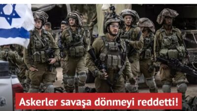 İsrailli 20 askerin, Gazze Şeridi'ndeki savaşa dönmeyi reddettiği, bazılarına geri
