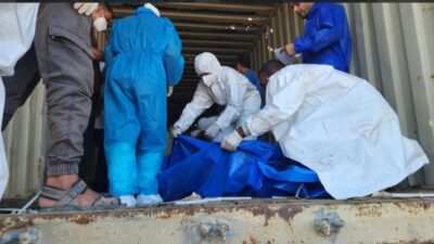 Gazze'deki Filistin hükümeti, İsrail'in dün bir konteynerle gönderdiği ve protokollere