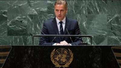 Slovenya Başbakanı Robert Golob, Birleşmiş Milletler (BM) Genel Kurulu'nda kürsüye