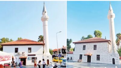 Antalya Kaş'ta bulunan Cumhuriyet Dönemi, taş ve ahşap mimari tarzının