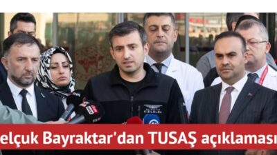 TUSAŞ saldırısında yaralananları ziyaretinin ardından gazetecilere açıklamalarda bulunan Baykar Yönetim