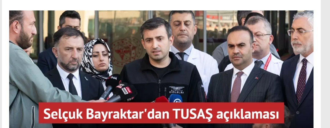TUSAŞ saldırısında yaralananları ziyaretinin ardından gazetecilere açıklamalarda bulunan Baykar Yönetim