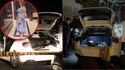 Nevşehir'de, 28 yaşındaki Mine Özcan bir alışveriş merkezinin açık otoparkındaki