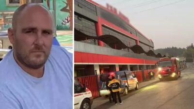 Bursa’da özel bir okulda çıkan yangında Engin Boztepe (39), dumandan