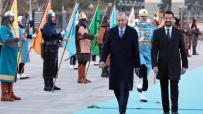 Cumhurbaşkanı Recep Tayyip Erdoğan, Karadağ Cumhurbaşkanı Jakov Milatoviç’i Cumhurbaşkanlığı Külliyesi’nde