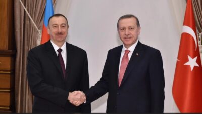 Cumhurbaşkanı Recep Tayyip Erdoğan, Azerbaycan Cumhurbaşkanı İlham Aliyev ile bir
