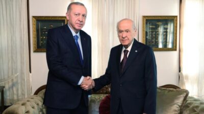 Cumhurbaşkanı Erdoğan, MHP Genel Başkanı Bahçeli ile bir araya geldi.