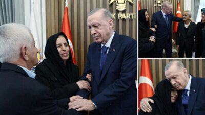 Cumhurbaşkanı Recep Tayyip Erdoğan, İkiyaka köyünde PKK'lı teröristlerce katledilen Aykut