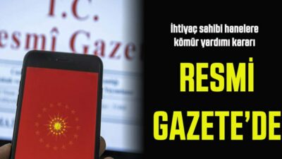 İhtiyaç sahibi hanelere ısınma amaçlı kömür yardımı yapılmasına ilişkin karar