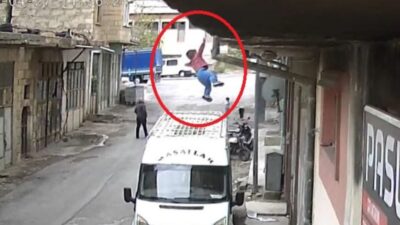 Nevşehir'de 3 katlı binanın ikinci katından çöp konteynerinin içine düşen