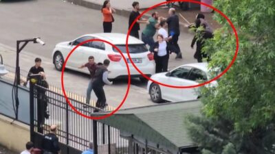 Diyarbakır'da adliye önünde iki grup arasında sopalı, tekmeli ve yumruklu