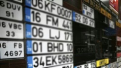 Araç muayene işlemleri sırasında plaka üzerindeki harf ve rakamların okunmasını