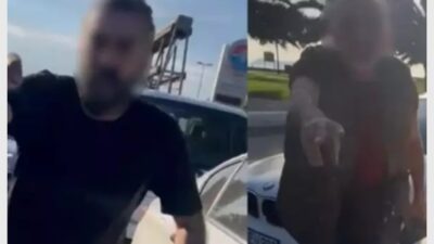 Maltepe sahil yolunda sola dönmek için duran kadın sürücü, yanındaki