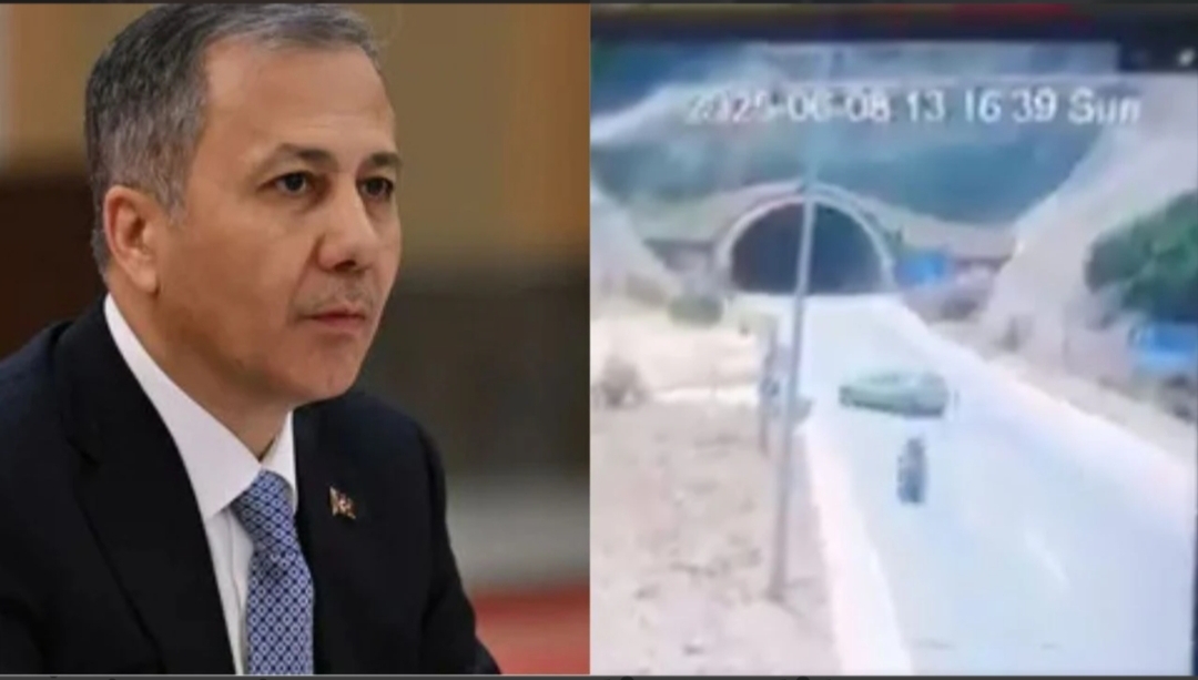 Antalya–Kemer kara yolunda girilmez levhası bulunan noktada sağ şeritten sol