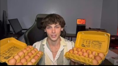 ABD'li bir YouTuber, yalnızca yumurta yiyerek beslendiği beş günlük sıra