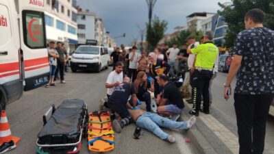 Bursa'nın Gürsu ilçesinde sürücüsünün kontrolünden çıkan motosiklet, yaya geçidinde Tamara