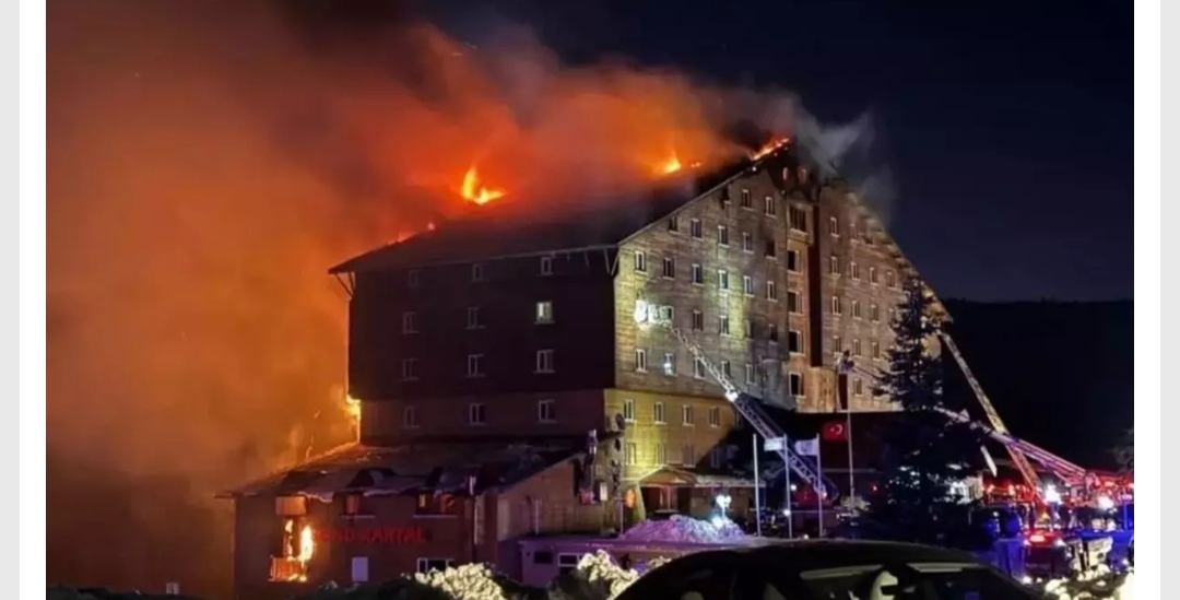 Bolu Kartalkaya Kayak Merkezi'nde 78 kişinin hayatını kaybettiği otel yangınına
