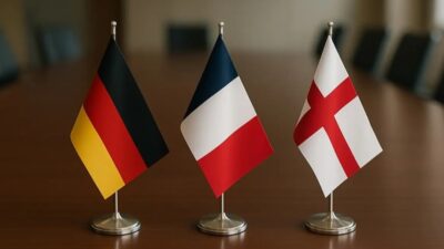 İngiltere, Fransa ve Almanya'dan oluşan E3 ülkeleri liderleri, Gazze'deki sivil