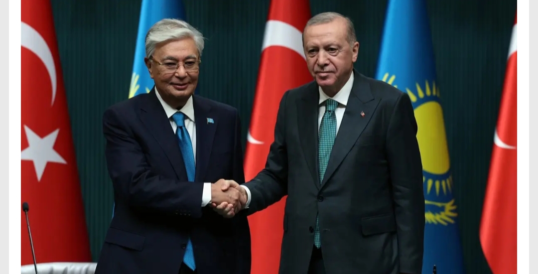 Başkan Recep Tayyip Erdoğan, Kazakistan Cumhurbaşkanı Kasım Cömert Tokayev ile