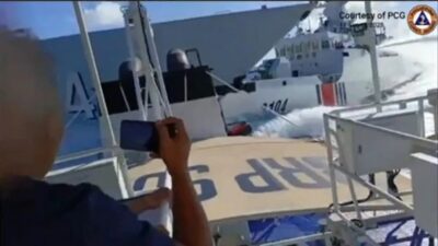 Pekin yönetimine ait iki gemi, ihtilaflı sularda çarpıştı. Gemilerden biri