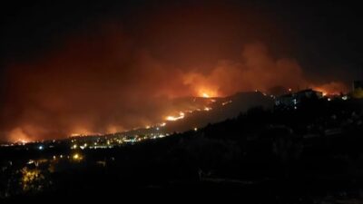 Denizli'nin Buldan ilçesinde çıkan orman yangınına müdahale devam ediyor. Çalışmalara