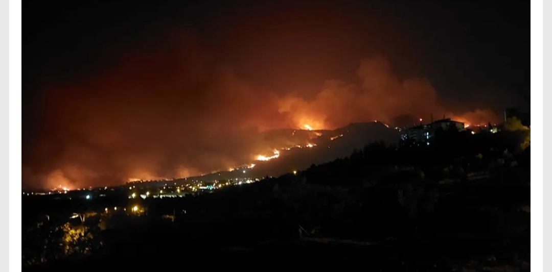 Denizli'nin Buldan ilçesinde çıkan orman yangınına müdahale devam ediyor. Çalışmalara