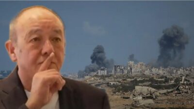 Soykırımcı İsrail'in Deniz Kuvvetleri'nden Emekli Tümgeneral Eliezer Cheney Marom, katıldığı