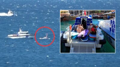 Antalya'da kürek sörfü yapan 19 genç, şiddetli rüzgarla iki mil