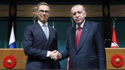 Cumhurbaşkanı Recep Tayyip Erdoğan, Finlandiya Cumhurbaşkanı Alexander Stubb ile bir