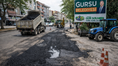 BURSA – GÜRSU – Gürsu Belediyesi, ilçe genelinde yürüttüğü altyapı