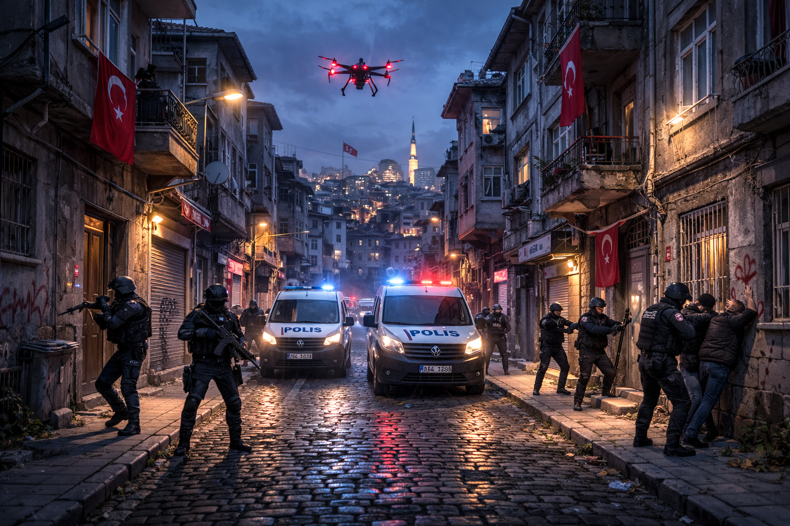 Ankara merkezli 5 ilde gerçekleştirilen eş zamanlı operasyonda, 87 ayrı